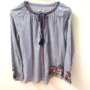 Ruff Hewn boho peasant blouse cotton size S